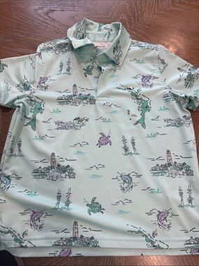 Boys Nautical Print Polo Shirt size 7